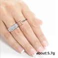 thumbnail image 2 of K-KED Women Fashion Cubic Zircon Wedding Delicate Jewelry 925 Silver Filled Ring Sz 6-10-6, 2 of 6