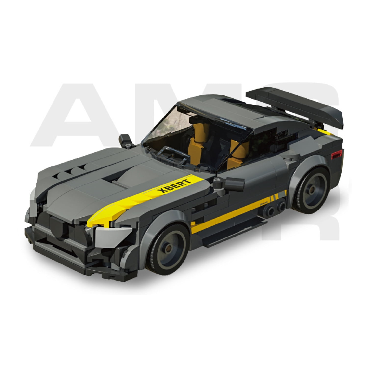 373pcs GTR Sports Car Building Blocks Set, Realistic Racing Model Kit , Educational Toy Gift for Boys Teens Adults Birthday Christmas