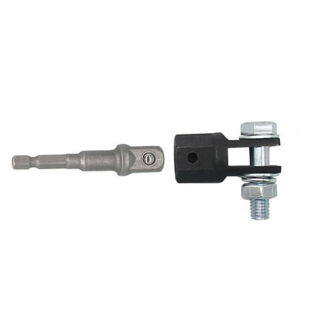 

Fovolat Scissor Jack Adapter 1/2 Shear Chrome Vanadium Scissor Jack Adapter Standard Drive Sockets Adapters Steel Ball Joint Rod enhanced