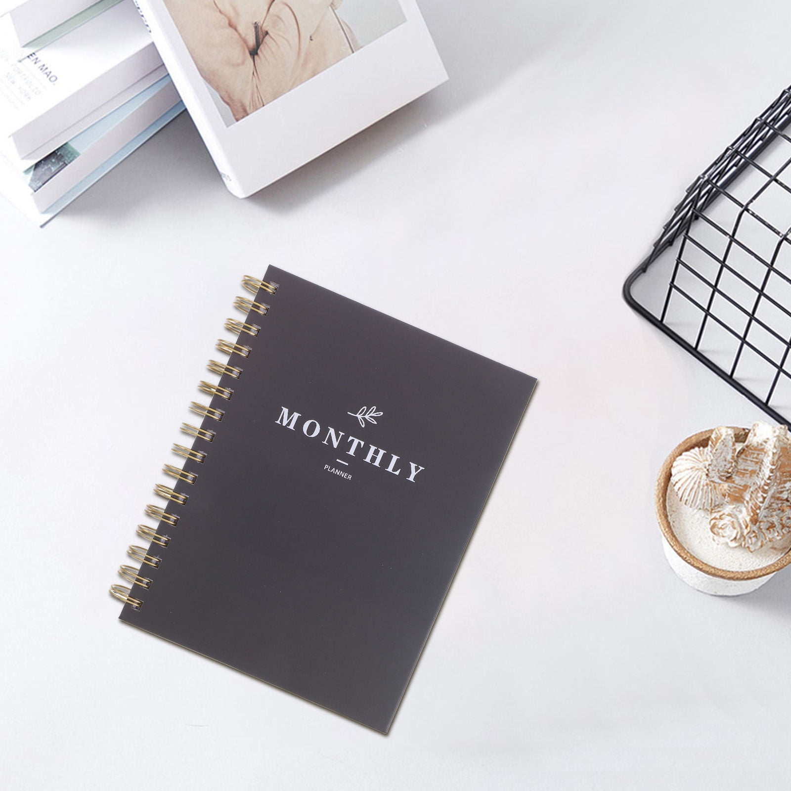 HAMPPLIES Daily Financial Planner Notepad Black for Effective Budget Tracking and Financial Control