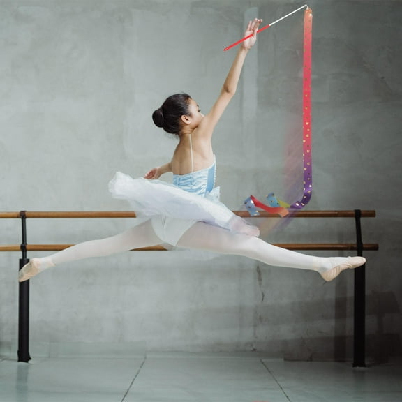 UPOUART Artistic Gymnastics Ribbon Gradient Colors For Music Programs 2Pcs