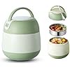 thumbnail image 1 of 1200ml Insulated Lunch Box, Hot Food Thermos with Spoon, Stainless Steel Insulated Lunch Box for School, Office, Camping (Green), 1 of 5