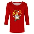thumbnail image 5 of Wiyuqeen Gobble Til You Wobble T-Shirt Womens Crewneck 3/4 Sleeve Thanksgiving Tops Plus Size Fall Graphic Tees Womens Gifts, 5 of 5