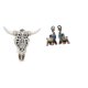 thumbnail image 1 of Escultura de pared de calavera,Estatua de resina con cabeza de vaca para decoración de pared y hogar,Figura de elefante,Figuras de elefantes,estatuas,adornos de animales,Escultura, 1 of 8