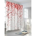 thumbnail image 3 of Fsddascl Red Polka Dot Shower Curtain Set - 60" x 72" Washable Bathtub Curtain with 12 Hooks, Abstract Modern Art Dots Watercolor Waterproof Fabric Stall Shower Curtains for Bathroom/Bathtub Décor, 3 of 6