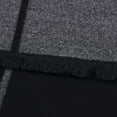 thumbnail image 2 of Duoif Winter Scarf, Men Winter Warm Scarf Long Wrap Shawl Stripe Knit Scarf for Men Black, 2 of 3