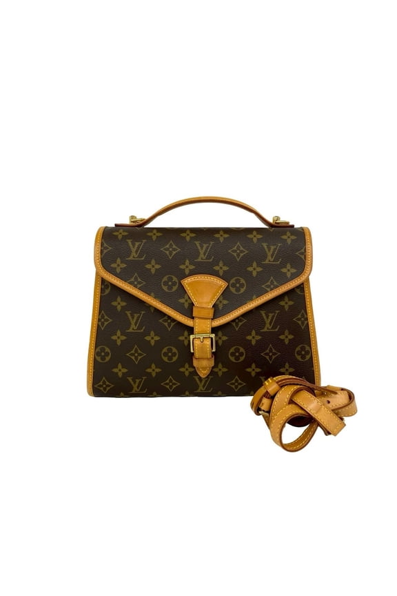 Pre-Owned LOUIS VUITTON Vintage Bel Air Monogram Leather 2-way Handbag/Shoulder Bag, Brown,...