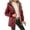 Red, variant on Coats Women Puffer Jacket with Hood Thicken Women's SolidLong Sleeved HoodedJacket Gray XL