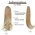 thumbnail image 5 of XmhyTop 1 Pcs Dark Brown/ Blonde Ponytail Wig, 45.72-55.88CM Heat-Resistant Synthetic, Natural-Looking for Daily Use, 5 of 5