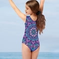 thumbnail image 3 of FOR U DESIGNS Boho Mandala Flower Girls Swimming One-Piece Swimsuit Size 13-14 Years Fashion Gymnastics Dancewear for Kids Comfy Athletic Bathing Suit, 3 of 8