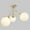 Clear, variant on Mid Century Style Three Globe Light Brass Ceiling Flush Mount Sputnik Chandelier Pendant Light Fixture