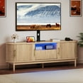 thumbnail image 3 of Craftian 65" TV Stand with Mount for 32-75" TVs, Height Adjustable Fluted Entertainment Center, Oak, 3 of 10