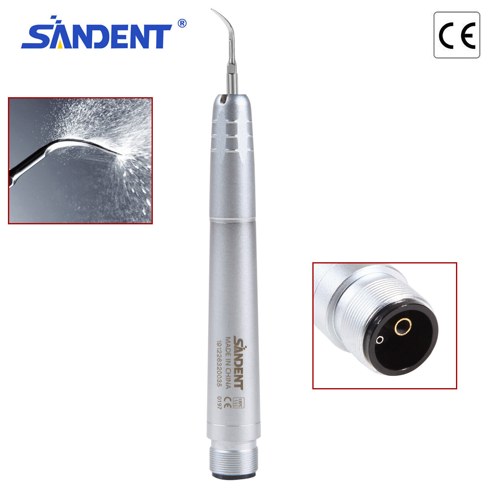 NSK Style Dental Ultrasonic Air Perio Scaler Handpiece Hygienist 2-Hole + 3 Tips