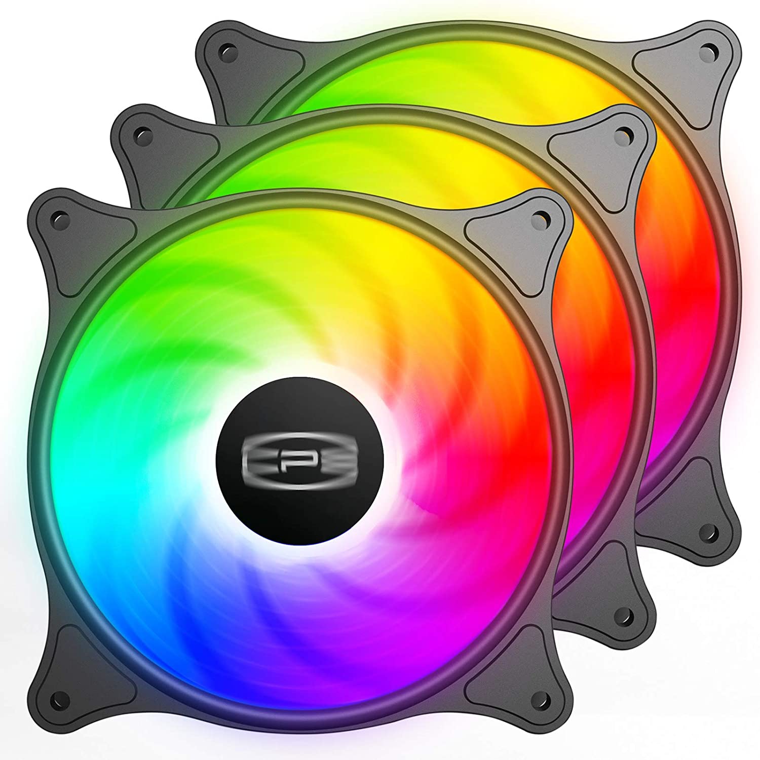 CPS RGB Case Fans 3Pin, Fixed Color High Performance PC Case Fan Low