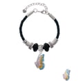 thumbnail image 2 of Delight Jewelry Silvertone Large Translucent Pastel Flying Butterfly Big Sister Celtic Knot Leather Bead Bracelet, 7"+2" Extender, 2 of 4
