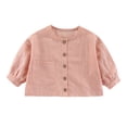 thumbnail image 1 of MIASHUI Relaxed Blend Shirt Jacket For Boys And Girls Casual Oversized Button Up Top Pink,8-9 Years, 1 of 9
