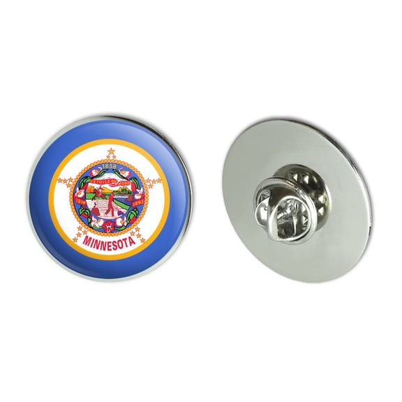 Minnesota State Flag Metal 1.1" Tie Tack Hat Lapel Pin Pinback