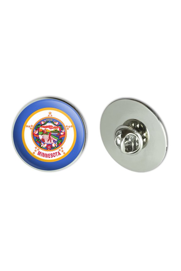 Minnesota State Flag Metal 1.1" Tie Tack Hat Lapel Pin Pinback