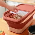 thumbnail image 4 of Contenedor grande para comida de perro (capacidad de 12 a 15 kg) | Tapa hermética con bisagra y ruedas | Contenedor plegable para comida seca, arroz y cereales, 4 of 6