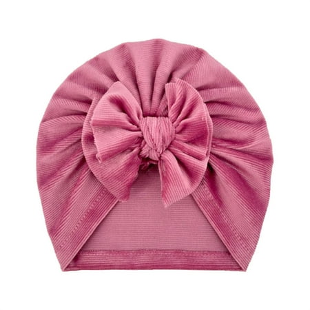

Baby Accessories Baby Hats Toddler Infant Boys Girls Solid Fleece Cap Beanie Bowknot Elastics Turban Hat