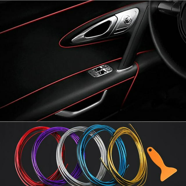 WNG Car Interior Trim Moldings Door Panel Seam Trim Strip Decorative