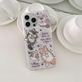 thumbnail image 6 of Cute Playing Cat Graffito Letters Soft Phone Case Compatible with iPhone Case (White,iPhone 12 Pro Max), 6 of 6
