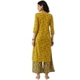 thumbnail image 3 of eloria Floral Printed Kurti With Three-Quarter Sleeves In Round Neck Design With Bottom, 3 of 6