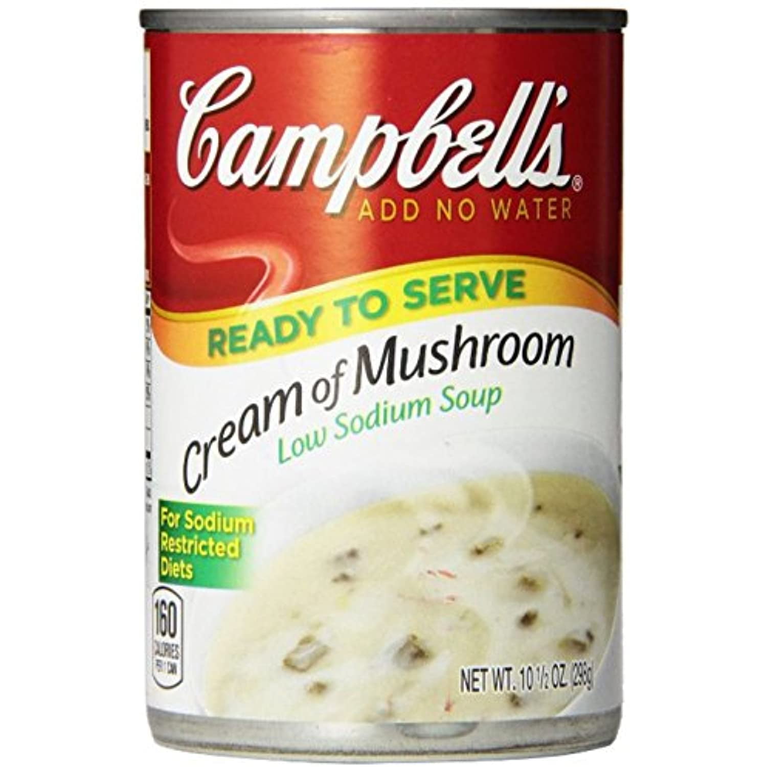 Campbells, Condensed Soup, Cream Of Mushroom, Low Sodium, 10.5Oz Can