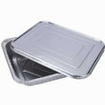 thumbnail image 3 of Enqiretly 12Pcs Disposable Aluminum Foil Food Container Rectangle Packing Box Multi-use Takeaway Cooking Liners Microwave shallow/without lid, 3 of 9