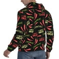 thumbnail image 6 of Wukai Red Chili Print Men Hoodies Fleece Sweatshirts Long Sleeve Sweaters Pullover Fall Outfits Winter Clothes-X-Large, 6 of 7
