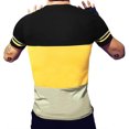 thumbnail image 3 of Summer Fashion Men's T Shirt Casual Patchwork Short Sleeve T Shirt Mens Clothing Trend Casual Slim Fit Hip-Hop Top Tees 5XL, 3 of 7