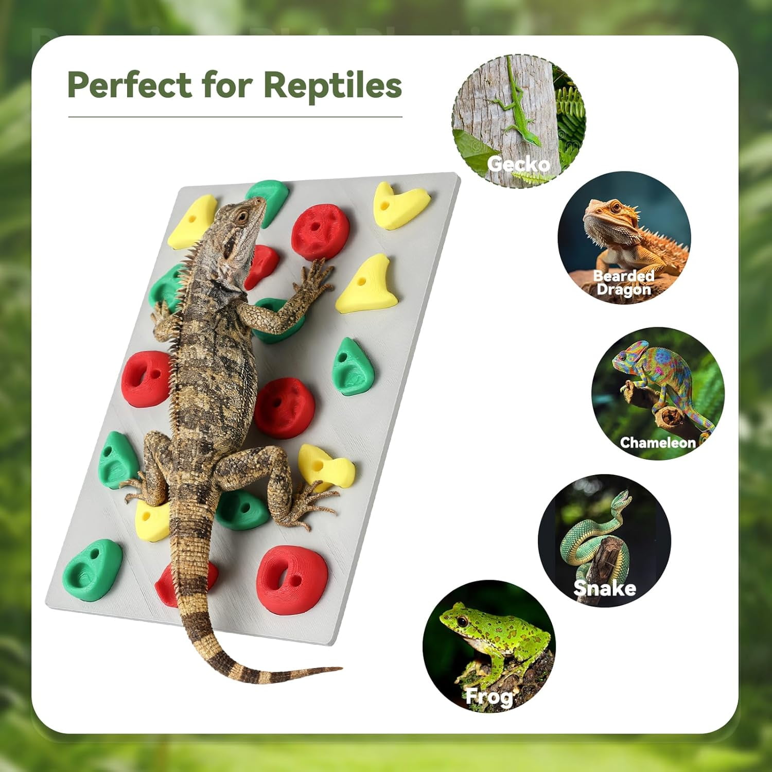 Climbing Wall for Reptiles, Terrarium Accessories Habitat Decor for Bearded Dragons, Leopard Geckos, Lizards, Snakes, Tree Frogs, Amphibian Paludariums Enclosure Supplies