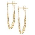 thumbnail image 3 of JS Jessica Simpson Women’s Gold Plated Sterling Silver Curb Chain Earrings, 3 of 5