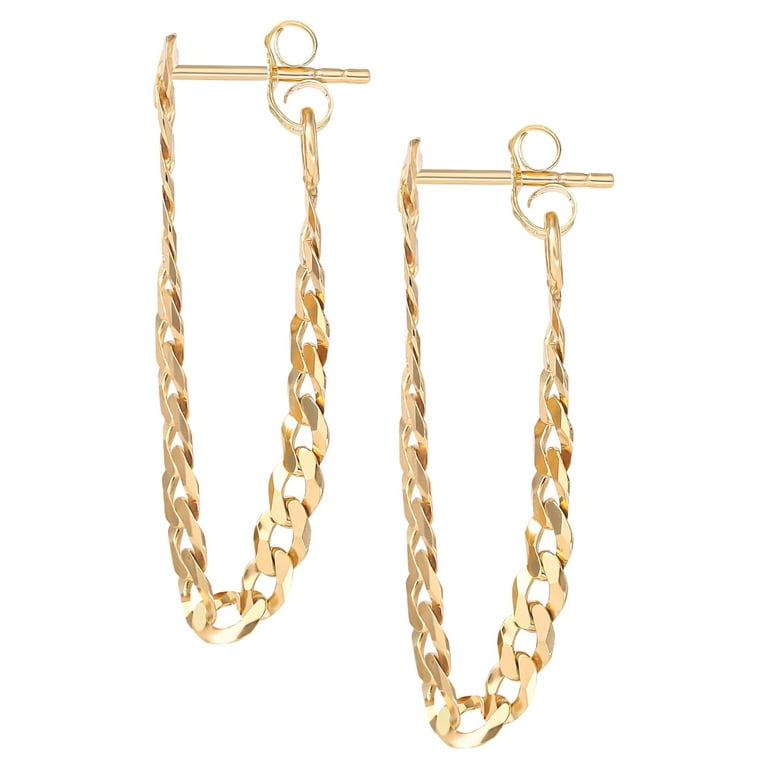 Kristin Curb Chain Stud Earrings