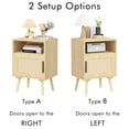 thumbnail image 4 of 22.83 in. High Oak - Cane - Decorated Drawer - Bedroom End Table - Add Charming Touch, 4 of 5