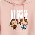 thumbnail image 3 of The Office - Dammit Jim - Juniors Cropped Pullover Hoodie, 3 of 5