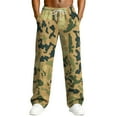 thumbnail image 6 of Dwelliawo Camo Pants for Men Baggy Loose Elastic Waist Drawstring Running Relaxed Fit Trousers Athletic Pants with Pockets Light Green 3XL, 6 of 7