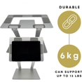 thumbnail image 4 of KAIYANG Soporte ergonómico para computadora portátil para escritorio: soporte para computadora portátil de altura ajustable que se adapta a dispositivos de 10 a 17 pulgadas (plateado), 4 of 5
