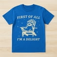 thumbnail image 2 of First Of All I'M A Delight Sarcastic Racoon T-Shirt – Animal Humor – Unisex Fun Wear, 2 of 6