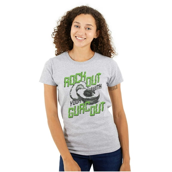 Rock With Guac Out Fun Guacamole Pun Womens Fitted Plus Size Graphic Tee Brisco Brands 2X