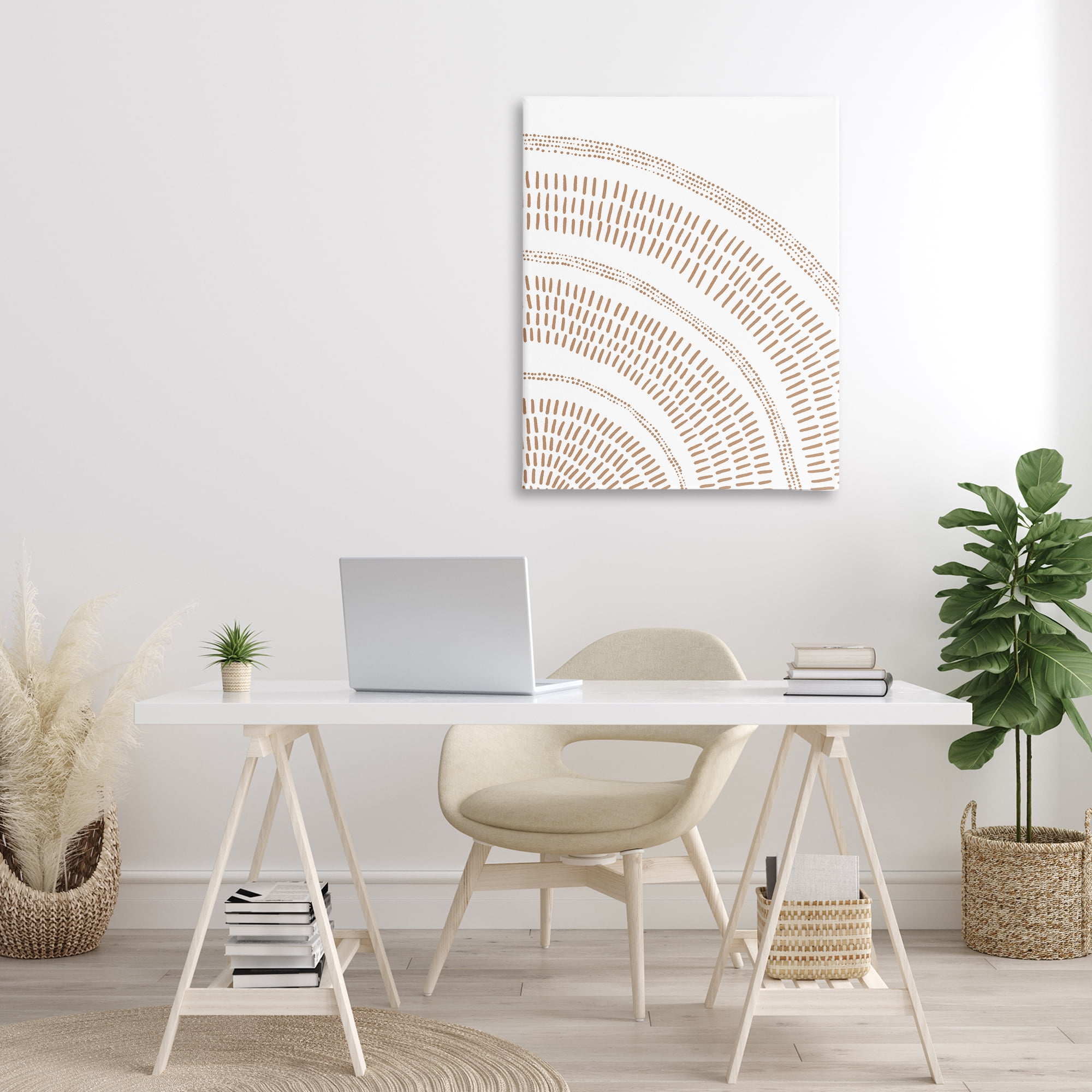 Stupell Industries Arched Boho Pattern Abstract Painting Gallery Wrapped Canvas Art Print Wall Art, 30 x 40