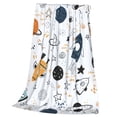 thumbnail image 3 of Bingfone Cartoon Planets Print Flannel Fleece Blanket Throw Blanket For Bed,Sofa,Couch,Travel,Camping(40"X30"), 3 of 9