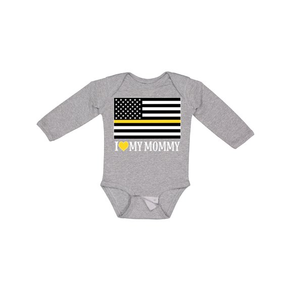 Inktastic Dispatcher Mom Flag Boys or Girls Long Sleeve Baby Bodysuit