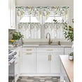 thumbnail image 4 of Eucalyptus Leaves Swag Curtains for Living Room/Bedroom Windows, Summer Botanical Green Watercolor Kitchen Curtains and Valances Set 36 Inch Length, Light Filtering Swags Valance Curtain Panels, 4 of 5