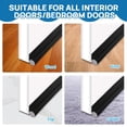 thumbnail image 4 of FGY Door Draft Stopper 38 Inch Adjustable Foam Door Draft Blocker with Adhesive One Sided, Reduce Noise, Cold Air, Wind, Fit for Interior/Exterior Doors (Black), 4 of 6