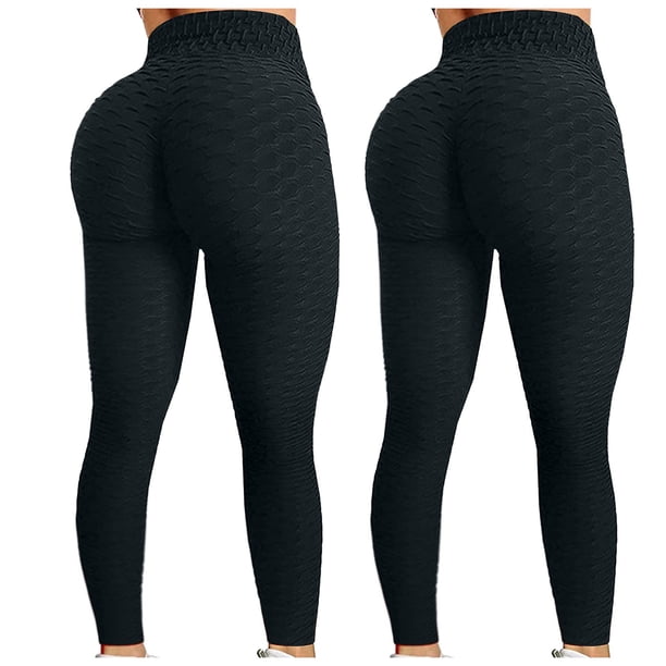 Puntoco 2Pc Mujeres Bubble Hip Lifting Ejercicio Fitness Correr Pantalones de yoga de cintura alta Puntoco Puntoco-4936