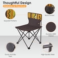 thumbnail image 3 of MOONORAH Camping Chair, Folding Portable Camping Chairs, Lightweight Compact Folding Chair Mesh for Outdoor Camp Travel Beach Picnic Festival Hikin with Side Pocket, Storage Bag, Brown, 3 of 8