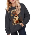 thumbnail image 3 of LILIYA Girls Halloween Sweatshirts Long Sleeve Crewneck Pullover Oversized Cozy Graphic Tops Spooky Season Casual Fall Outfits for Children 9-10 Years, 3 of 5