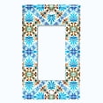 thumbnail image 5 of Metal Light Switch Plate Cover Fancy Teal Tile Pattern TIL012, 5 of 13