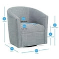 thumbnail image 7 of Bowery Hill Transitional Styled Fabric Swivel Chair in Indigo Blue, 7 of 7